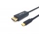 Equip 133426 adaptador de cable de vídeo 1 m USB Tipo C DisplayPort Gris